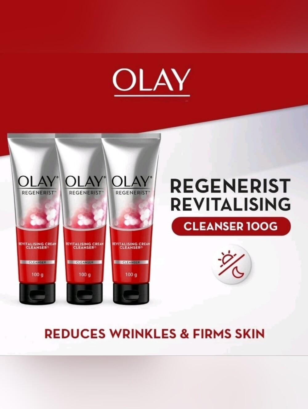 3 OLAY Regenerist Revitalising Cream Cleansers